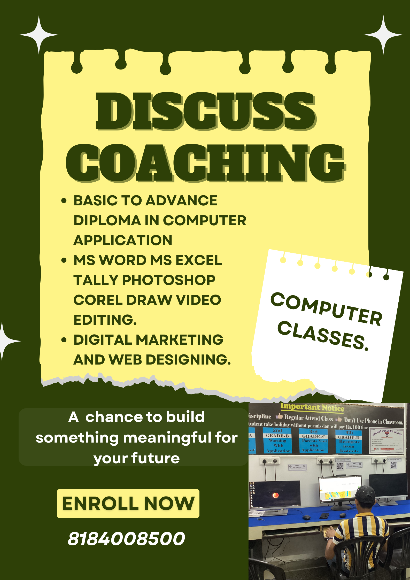 Best computer Institute In Gurgaon | 8184008500 |Discuss Coaching